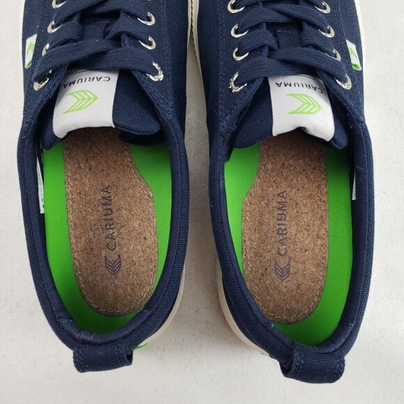 Cariuma Oca Low Canvas Sneaker Womens 9 Blue Lace Up Low Top Casual Shoe - Picture 5 of 11